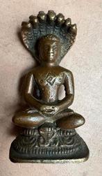 Naga Boeddhabeeldje, met 7-koppige slang, koper of brons, Antiek en Kunst, Kunst | Niet-Westerse kunst, Ophalen of Verzenden