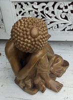 Zittende Boeddah 44/35 cm, Verzamelen, Beelden en Beeldjes, Ophalen of Verzenden, Zo goed als nieuw, Dier