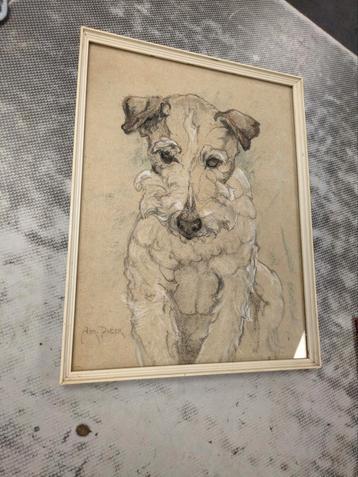 Tekening Adri Pieck - Hond beschikbaar voor biedingen