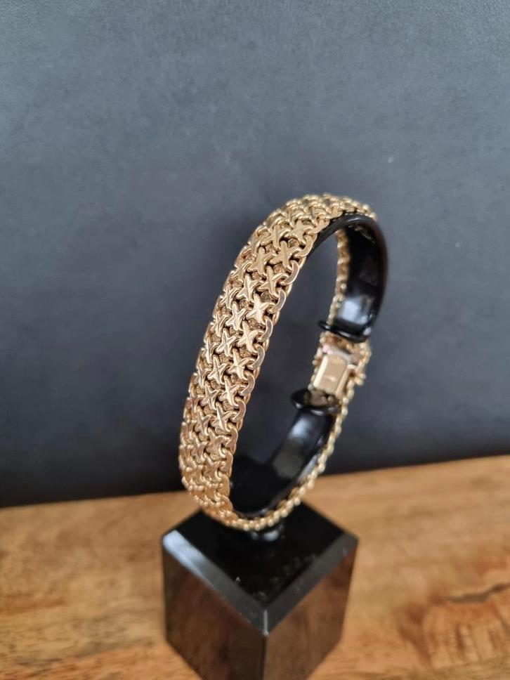 14K Gouden Armband, 40.1 gram, 19.5 cm, Sieraden, Tassen en Uiterlijk, Armbanden, Gebruikt, Goud, Goud, Ophalen of Verzenden