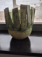 Groene Aardewerk Vaas, Gebruikt, Aardewerk of Porselein, Ophalen of Verzenden, Minder dan 50 cm