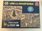 J van Haasteren 2x1000 Puzzel | Black Friday en Kerstkoopjes, Ophalen of Verzenden, 500 t/m 1500 stukjes, Zo goed als nieuw, Legpuzzel
