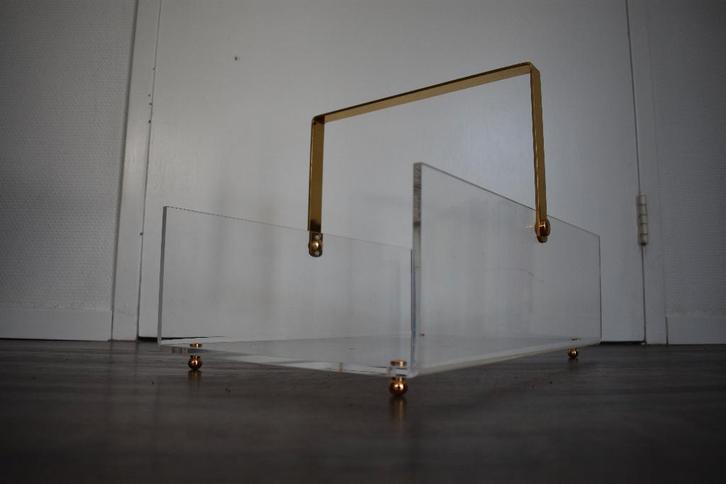 Lectuur bak vintage Hollywood Regency design David Lange, Huis en Inrichting, Woonaccessoires | Krantenbakken en Lectuurbakken