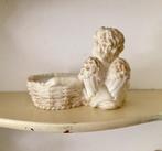 Waxinelichthouder met engeltje shabby chic (3x), Ophalen of Verzenden, Zo goed als nieuw