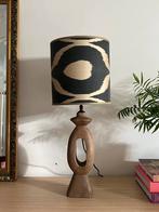 Unieke lampenkap - Zwart, beige Ikat stof - Atelier Rondé, Beige, Rond, Nieuw, Ophalen of Verzenden