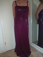 0059 - Exclusieve St. John Couture avondjurk paars – maat L, Galajurk, Paars, Maat 42/44 (L), Ophalen of Verzenden
