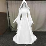 Lange witte middeleeuwse jurk (renaissance victoriaanse), Kleding | Dames, Historisch, Nieuw, Kleding, Verzenden