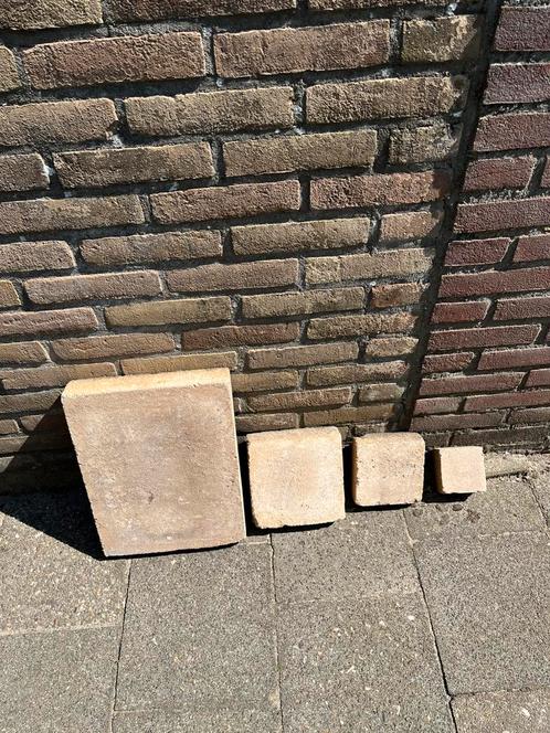 Tegels +/- 23m2, Tuin en Terras, Tegels en Klinkers, Zo goed als nieuw, Terrastegels, Beton, 10 m² of meer, Ophalen