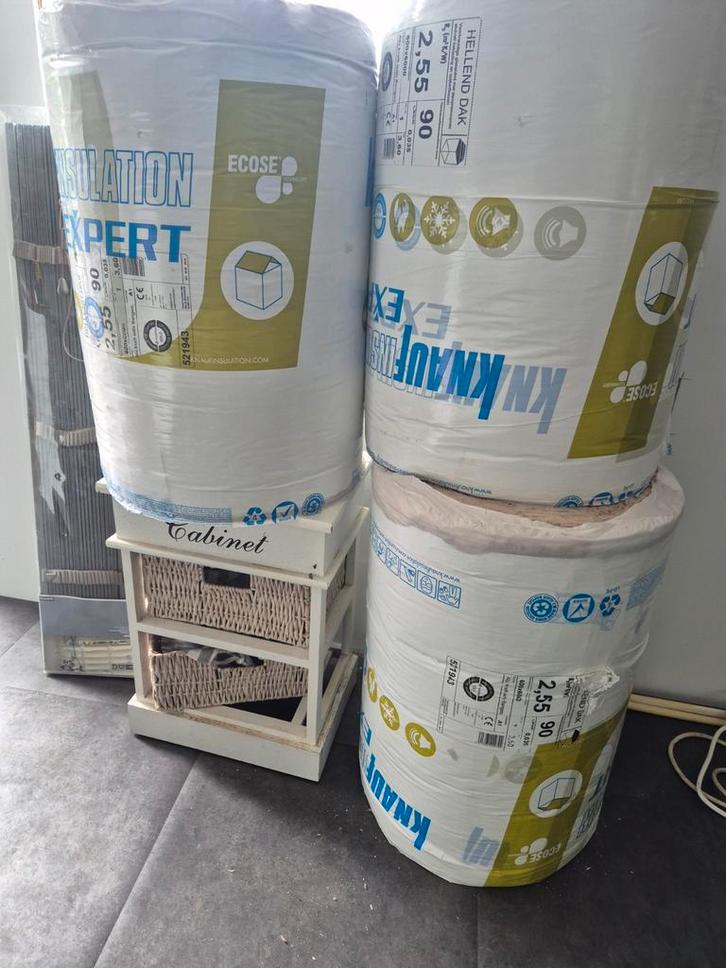 Knauf Hellend Dak Isolatie - Nieuw in verpakking, Doe-het-zelf en Verbouw, Isolatie en Afdichting, Nieuw, Dakisolatie, Glaswol