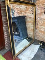antieke spiegel Empire zwart goud buste 142x110 facet gesl., Antiek en Kunst, Antiek | Spiegels, 100 tot 150 cm, 100 tot 150 cm