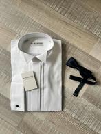 NIEUW | De Bijenkorf wit overhemd + strik | maat L, Kleding | Heren, Overhemden, Ophalen of Verzenden, Nieuw, Wit, De Bijenkorf