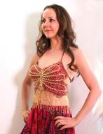 Glitter vlindertopjes met kralen XS S M dames meiden party, Nieuw, Ophalen of Verzenden, Overige thema's, Kleding