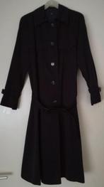 Elegante dames gevoerd lange jas van scheerwol in blue black, Kleding | Dames, Jassen | Winter, Verzenden, Zwart, Maat 46/48 (XL) of groter