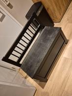 Zwarte bank met opbergruimte, Ophalen, Gebruikt, 50 tot 75 cm, Minder dan 50 cm