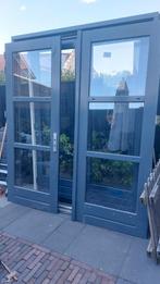 Dubbele openslaande deuren tuindeuren met kozijn, Ophalen, Zo goed als nieuw, Hout, Deurkozijn
