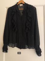 mooie zwarte blouse met dotjes Sézane Fr mt 40 Nl 38, Kleding | Dames, Blouses en Tunieken, Zwart, Zo goed als nieuw, Sezane, Ophalen