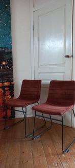 Velvet buisframe stoelen!, Huis en Inrichting, Ophalen, Overige kleuren, Vier, Stof