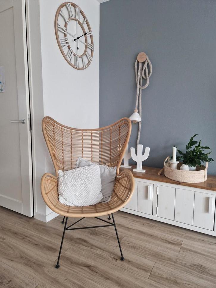 HKliving rotan stoel, Huis en Inrichting, Stoelen, Zo goed als nieuw, Eén, Riet of Rotan, Bruin, Ophalen