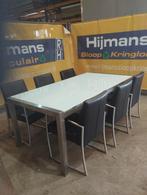 Eettafel met stoelen, Huis en Inrichting, Tafels | Eettafels, Ophalen, Gebruikt, 200 cm of meer, 50 tot 100 cm