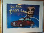 Herman Brood: In the fast lane. Unieke zeefdruk., Antiek en Kunst, Ophalen