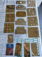 16 mallen goud voor embossing en borduur zelf kaarten maken, Hobby en Vrije tijd, Ophalen, Overige thema's, Pons of Mal