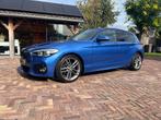 BMW 1-Serie 118i 136pk 2018 Blauw leder Edition M sport, Auto's, 65 €/maand, 1280 kg, Zwart, Blauw