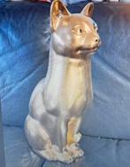 Te koop grote stenen goud kleurig kat 50 cm hoog, Ophalen of Verzenden