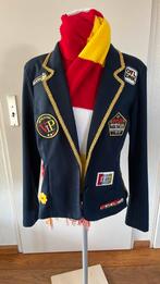 Oeteldonk jas dames maat xl donkerblauw, Carnaval, Maat 46/48 (XL) of groter, Ophalen of Verzenden, Zo goed als nieuw