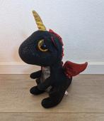 Knuffel ty beanie draak eenhoorn grindal zwart plush pluche, Ophalen of Verzenden, Zo goed als nieuw, Overige typen