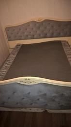 ANTIEK BROCANT BAROK 2 PERSOONSBED NACHTKASTJES MATRAS SPREI, Huis en Inrichting, Slaapkamer | Bedden, Ophalen, Gebruikt, 210 cm