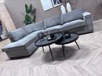 ZGAN WOOOD Ribstof Hoekbank - Grijs - 285 x 195, Ophalen, 250 tot 300 cm, Moderne hippe ribstof hoekbank trendy kwaliteit, -