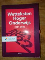 Wetteksten Hoger Onderwijs 2021-2022 37e druk 9789001747671, Zo goed als nieuw, Noordhoff Uitgevers, Beta, HBO
