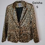 Velvet goudkleurig colbert met print Geisha maat S, Maat 38/40 (M), Overige kleuren, Geisha, Ophalen of Verzenden
