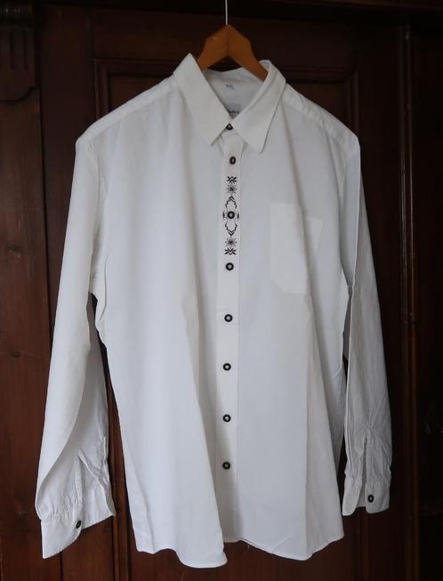 Trachten blouse Waldschütz maat 46 XXL als nieuw, Kleding | Heren, Overhemden, Zo goed als nieuw, Overige halswijdtes, Wit, Ophalen of Verzenden