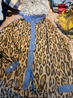 panter blouse, Verzenden, Gedragen, Blauw