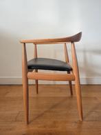 Vintage Deense stoel van Illum wikkelsø voor Niels Eilersen, Ophalen, Gebruikt, Bruin, Vintage design, Mid Century Modern