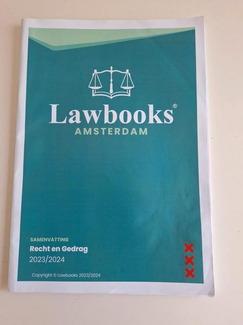 Lawbooks Samenvatting Recht en Gedrag, Boeken, Studieboeken en Cursussen, Zo goed als nieuw, WO, Ophalen of Verzenden