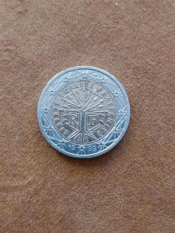 2x 2euro munt Frankrojk 1999 beschikbaar voor biedingen