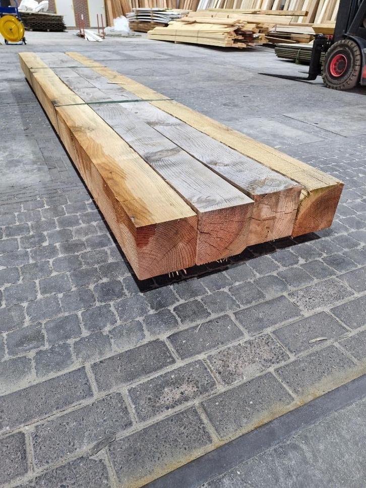 4 x Pakket B-keus Douglas 200x200mm ruw (kan per pakket), Tuin en Terras, Palen, Balken en Planken, Nieuw, Balken, 250 cm of meer