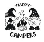 Camper, Caravan, Autosticker Happy campers, Caravans en Kamperen, Nieuw