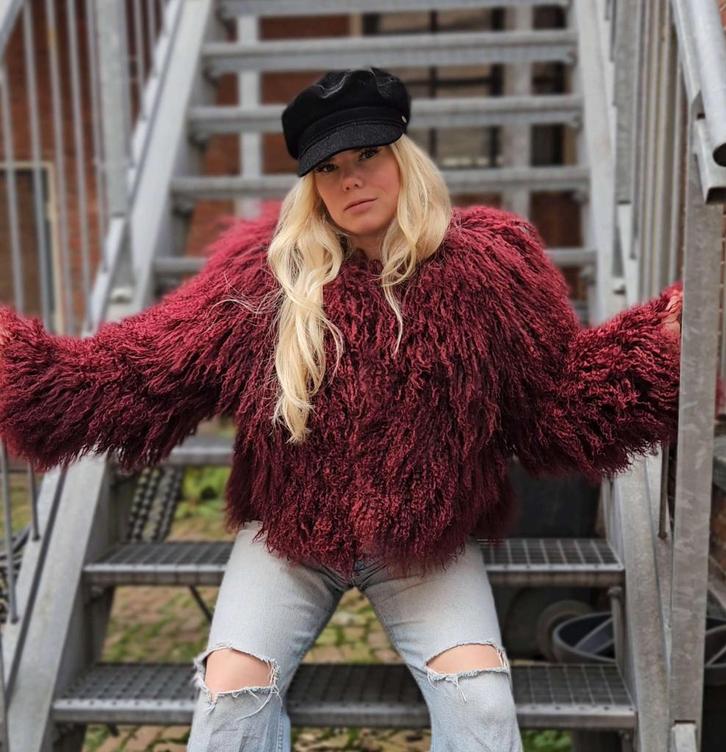 Vintage Mongoolse lammy schapenvacht Afghaanse winter jas, Kleding | Dames, Jassen | Winter, Nieuw, Maat 38/40 (M), Rood, Ophalen of Verzenden