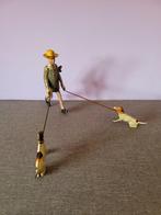 Vintage Blikken Speelgoed - Man met Honden, Antiek en Kunst, Antiek | Speelgoed, Ophalen of Verzenden