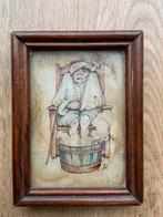 Ingelijst mini tegeltje koukleum anton pieck, Antiek en Kunst, Ophalen of Verzenden