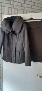 Dames wollen pak, Ophalen of Verzenden, Zo goed als nieuw, Maat 38/40 (M), Bruin
