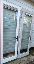 Meranti buitendeuren, Doe-het-zelf en Verbouw, Deuren en Horren, Ophalen, Gebruikt, 80 tot 100 cm, Buitendeur
