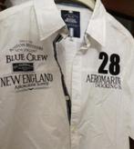 als Nieuw BOSTON BROTHERS Overhemd 100% Katoen Wit L, Wit, Ophalen of Verzenden, Zo goed als nieuw, Halswijdte 41/42 (L)