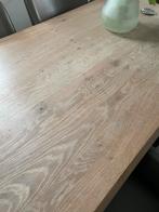Desig Eettafel Topform Massief Eiken Boomstam| RVS | 180x90", Eikenhout, Zo goed als nieuw, 150 tot 200 cm, Vier personen