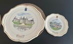Vintage Gien Borden de kastelen Chambord en Amboise, Antiek en Kunst, Antiek | Servies los, Ophalen of Verzenden