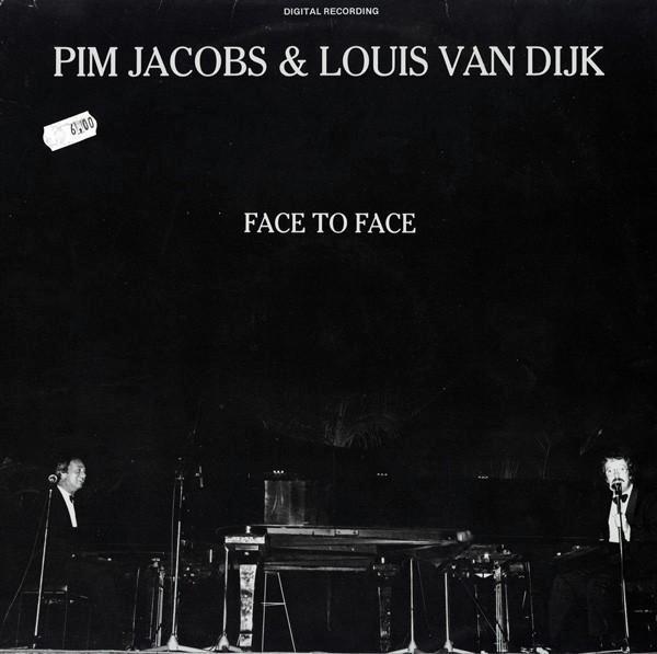 Pim Jacobs & Louis van Dijk - Face to Face LP, Cd's en Dvd's, Vinyl | Jazz en Blues, Zo goed als nieuw, Jazz, 1980 tot heden, 12 inch