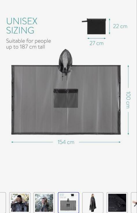 Regenjas - Regenponcho, Kleding | Dames, Jassen | Zomer, Nieuw, Maat 42/44 (L), Zwart, Ophalen of Verzenden